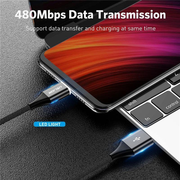 Planet Gates Black / Type C USLION 3A Magnetic Cable USB Type C Micro USB Cable for Samsung Xiaomi Huawei 1M Fast Charging USB C Phone Magnet Charger Cabo