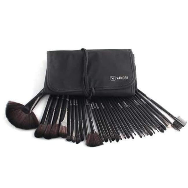 Planet Gates Black / United States 32Pcs Set Professional Makeup Brush Foundation Eye Shadows Lipsticks Powder Make Up Brushes Tools w/ Bag pincel maquiagem