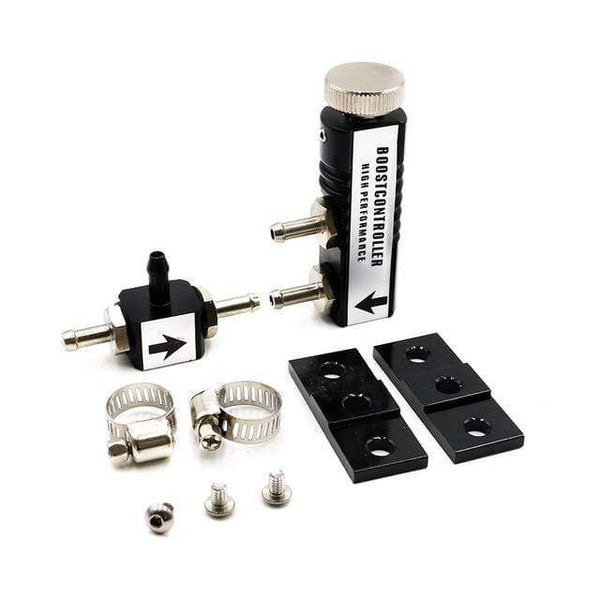 Planet Gates black UNIVERSAL ADJUSTABLE MANUAL TURBO BOOST CONTROLLER KIT 1-30 PSI IN-CABIN BX100268