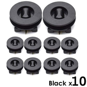 Planet Gates Black Universal Car Floor Mat Fastener Twist Lock Clips Carpet Fixing Clamps Buckles Hooks Floor Holders Sleeves 10X Car Accessories
