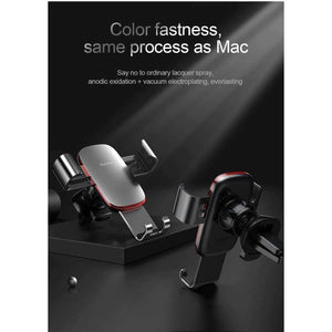 Planet Gates Black Universal Car Phone Holder For iPhone Samsung S9 Plus Huawei Car Holder Air Vent Mount Metal Gravity Mobile Phone Holder