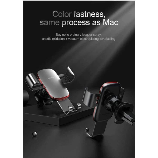 Planet Gates Black Universal Car Phone Holder For iPhone Samsung S9 Plus Huawei Car Holder Air Vent Mount Metal Gravity Mobile Phone Holder