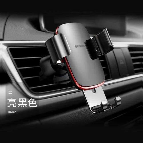 Planet Gates Black Universal Car Phone Holder For iPhone Samsung S9 Plus Huawei Car Holder Air Vent Mount Metal Gravity Mobile Phone Holder