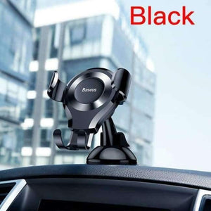 Planet Gates Black Universal Gravity Car Phone Holder Sucker Suction Cup Windshield Car Holder For iPhone XS X Samsung S9 Phone Holder Stand