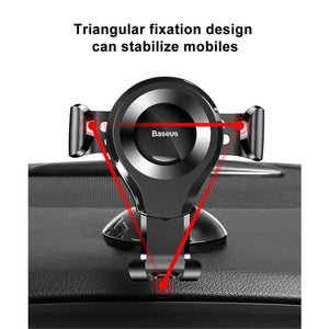 Planet Gates Black Universal Gravity Car Phone Holder Sucker Suction Cup Windshield Car Holder For iPhone XS X Samsung S9 Phone Holder Stand