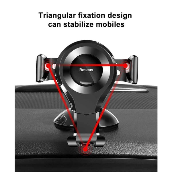 Planet Gates Black Universal Gravity Car Phone Holder Sucker Suction Cup Windshield Car Holder For iPhone XS X Samsung S9 Phone Holder Stand