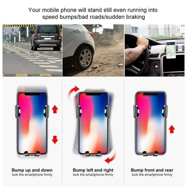 Planet Gates Black Universal Gravity Car Phone Holder Sucker Suction Cup Windshield Car Holder For iPhone XS X Samsung S9 Phone Holder Stand