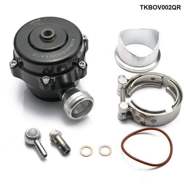 Planet Gates Universal Jdm 50mm V Band Blow Off Valve BOV QR Typer w/ Weld On Aluminum Flange w/logo TKBOV002QR