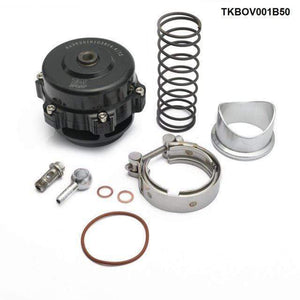 Planet Gates black Universal Q Aluminum Blow Off Valve BOV 50MM Flange Jdm Racing Car TKBOV001B50