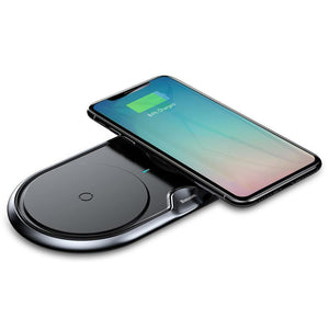 Planet Gates Black / Universal Wireless Charger Dual Pad Silicone Fast Charging Xiaomi Samsung Iphone 10W Speed CN Plug For Phone Chargers