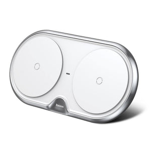 Planet Gates Black / Universal Wireless Charger Dual Pad Silicone Fast Charging Xiaomi Samsung Iphone 10W Speed CN Plug For Phone Chargers