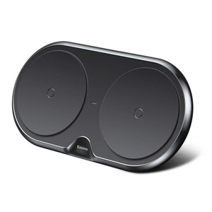 Planet Gates Black / Universal Wireless Charger Dual Pad Silicone Fast Charging Xiaomi Samsung Iphone 10W Speed CN Plug For Phone Chargers