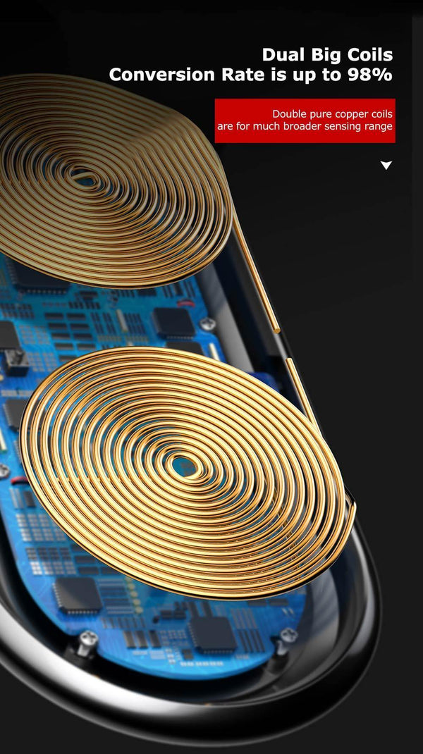 Planet Gates Black / Universal Wireless Charger Dual Pad Silicone Fast Charging Xiaomi Samsung Iphone 10W Speed CN Plug For Phone Chargers