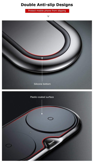 Planet Gates Black / Universal Wireless Charger Dual Pad Silicone Fast Charging Xiaomi Samsung Iphone 10W Speed CN Plug For Phone Chargers