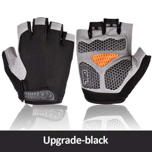 Planet Gates Black Upgraded / XL Cycling Gloves Anti-slip Anti-sweat Men Women Half Finger Gloves Breathable Anti-shock Sports Gloves MTB Bike Bicycle Glove