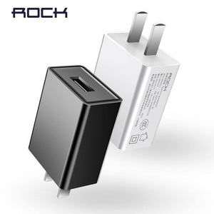 Planet Gates Black US Plug ROCK Universal USB Charger US Plug Travel Wall Charger Adapter Smart Mobile Phone Charger For iPhone Samsung Xiaomi Tablet