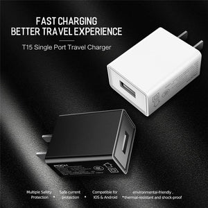 Planet Gates Black US Plug ROCK Universal USB Charger US Plug Travel Wall Charger Adapter Smart Mobile Phone Charger For iPhone Samsung Xiaomi Tablet
