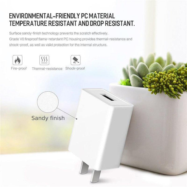 ROCK Universal USB Charger US Plug Travel Wall Charger Adapter Smart Mobile Phone Charger For iPhone Samsung Xiaomi Tablet - Planet Gates