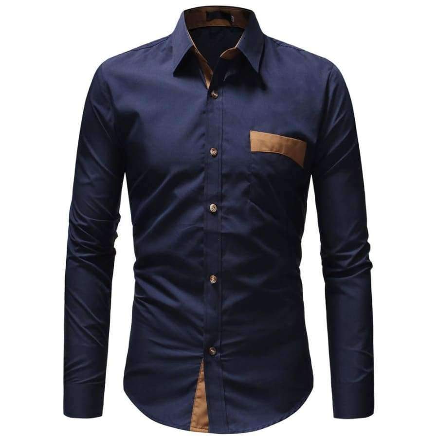 Planet Gates Black / US size S JCCHENFS 2018 Men Casual Shirt Fashion Pocket Long Sleeved Slim Fit shirt Male Social Business Dress Shirt Brand Men Clothing