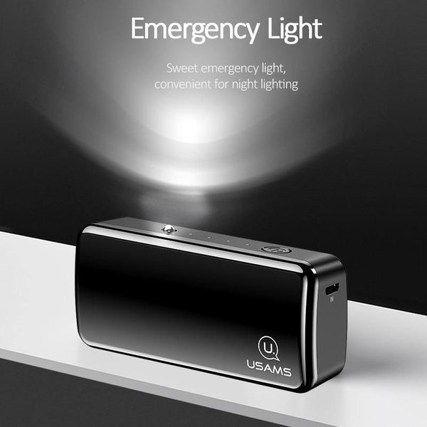 Planet Gates Black USAMS 2000mAh Ultra Light Mini USB Power Bank Portable 2000mah Powerbank External Battery LED Emergency Light for iPhone Samsung
