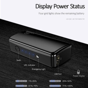 Planet Gates Black USAMS 2000mAh Ultra Light Mini USB Power Bank Portable 2000mah Powerbank External Battery LED Emergency Light for iPhone Samsung
