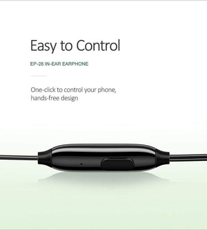 Planet Gates Black USAMS 3.5mm High Quality in-ear TPE Earphones Hifi Earbuds Bass Stereo Headset inear Smart Wired Ear phone Microphone EP-28