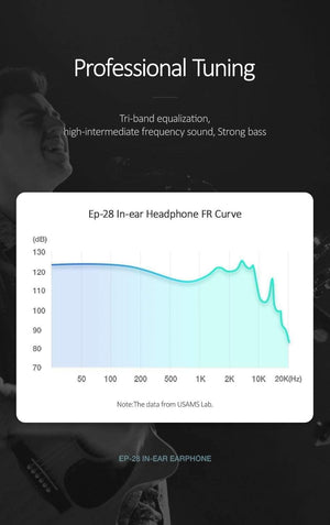 Planet Gates Black USAMS 3.5mm High Quality in-ear TPE Earphones Hifi Earbuds Bass Stereo Headset inear Smart Wired Ear phone Microphone EP-28