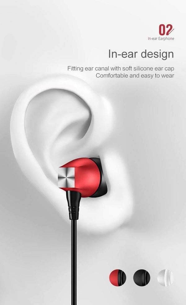 Planet Gates Black USAMS in-ear earphone 3D Stereo 3.5mm High Quality Ear phones Earbuds Bass Earphones Wired 1.2m in ear Headset With Microphone
