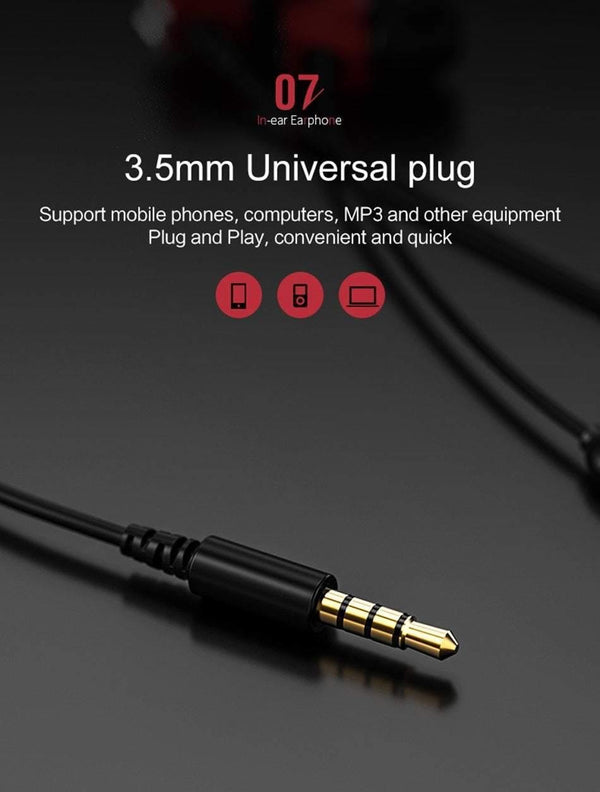 Planet Gates Black USAMS in-ear earphone 3D Stereo 3.5mm High Quality Ear phones Earbuds Bass Earphones Wired 1.2m in ear Headset With Microphone