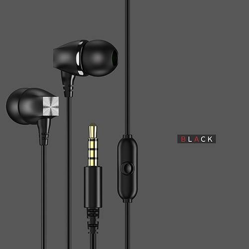 Planet Gates Black USAMS in-ear earphone 3D Stereo 3.5mm High Quality Ear phones Earbuds Bass Earphones Wired 1.2m in ear Headset With Microphone