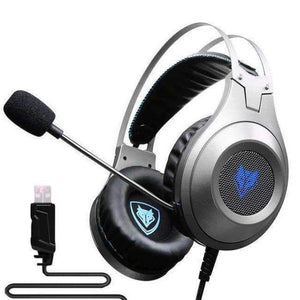 Planet Gates Black USB 1 Computer Stereo Gaming Headphones Earphones headset gamer for Mobile Phone PS4 Xbox PC Headphone with mic Earbuds