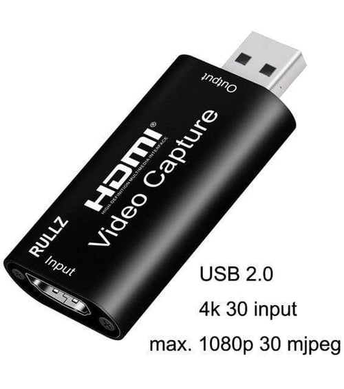 Planet Gates Black USB 2.0 4K Video Capture Card USB 3.0 2.0 HDMI Video Grabber Record Box for PS4 Game DVD Camcorder Camera Recording Live Streaming