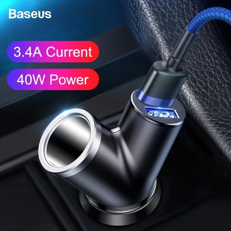 Planet Gates Black USB Car Charger For iPhone Samsung Xiaomi mi 3.4A Fast Charging Car Phone Charger Adapter Cell Mobile Phone Charger