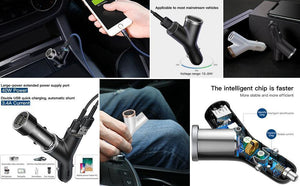 Planet Gates Black USB Car Charger For iPhone Samsung Xiaomi mi 3.4A Fast Charging Car Phone Charger Adapter Cell Mobile Phone Charger