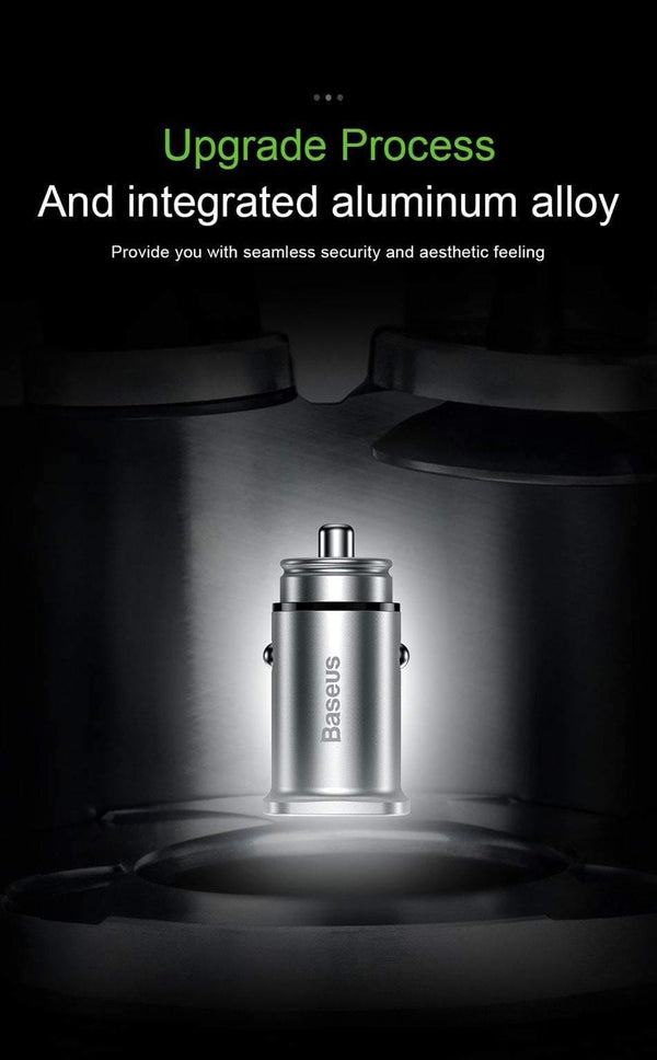 Planet Gates Black USB Type C Baseus 30W Dual USB C PD Quick Charge QC 4.0 Car Charger For Mobile Phone Charger Fast USB PD Type C AFC SCP Car Phone Charger