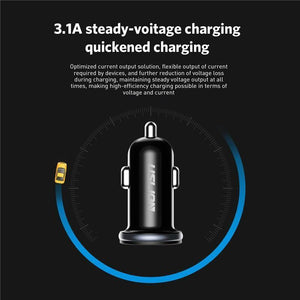 Planet Gates Black USLION Dual USB Car Charger Mini Car Phone Charger 2.4A Charging 2 USB Port Car-Charger for iPhone XS MAX XR X 8 Samsung Xiaomi