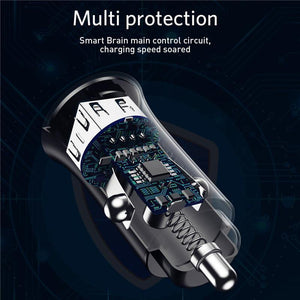 Planet Gates Black USLION USB Car Charger For iPhone 7 8 XS MAX XR Mini Dual USB Fast Car Charging Mobile Phone Charger Adapter for Samsung Xiaomi