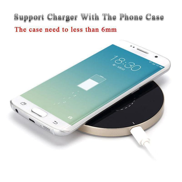 Planet Gates Black USLION Wireless Charging Pad For iPhone X 8 QI Fast Wireless Charger Phone Desktop Charger For Samsung Note 8 S8 S7 S6 Edge