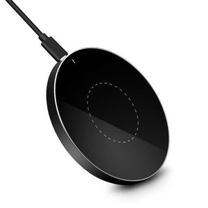 Planet Gates Black USLION Wireless Charging Pad For iPhone X 8 QI Fast Wireless Charger Phone Desktop Charger For Samsung Note 8 S8 S7 S6 Edge