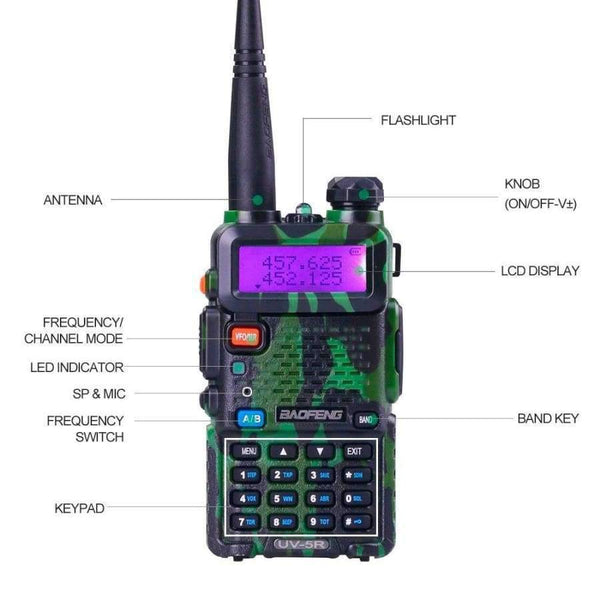 Planet Gates Black UV 5R camouflage radio dual band 1800mAh cheap price communication equipments walkie talkie radio