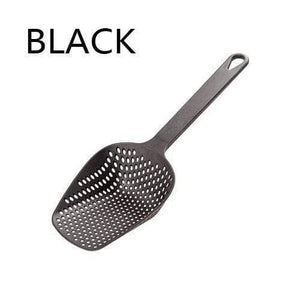 Planet Gates BLACK Vegetable Strainer Cooking Shovels Vegetable French Fries Strainer Scoop Nylon Spoon Large Colander Soup Filter Kitchen Tools