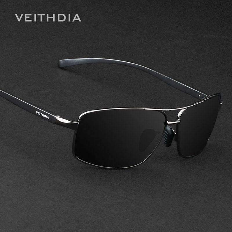 Planet Gates Black VEITHDIA Brand New Polarized Men's Sunglasses Aluminum Sun Glasses Eyewear Accessories For Men oculos de sol masculino 2458