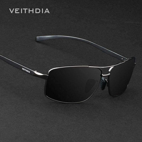 Planet Gates Black VEITHDIA Brand New Polarized Men's Sunglasses Aluminum Sun Glasses Eyewear Accessories For Men oculos de sol masculino 2458