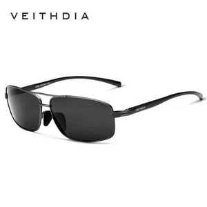 Planet Gates Black VEITHDIA Brand New Polarized Men's Sunglasses Aluminum Sun Glasses Eyewear Accessories For Men oculos de sol masculino 2458
