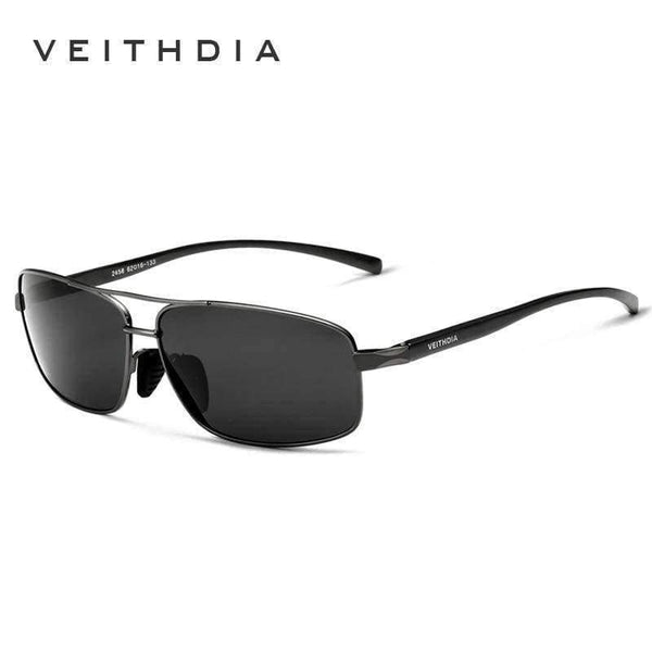 Planet Gates Black VEITHDIA Brand New Polarized Men's Sunglasses Aluminum Sun Glasses Eyewear Accessories For Men oculos de sol masculino 2458