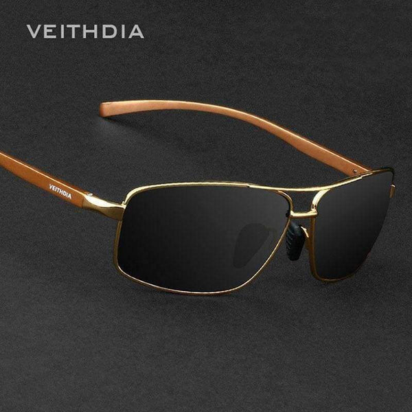 Planet Gates Black VEITHDIA Brand New Polarized Men's Sunglasses Aluminum Sun Glasses Eyewear Accessories For Men oculos de sol masculino 2458