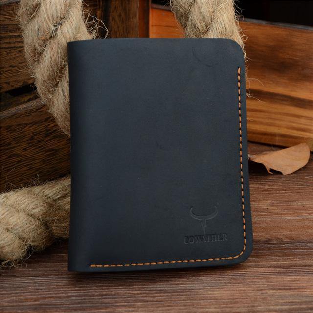 Planet Gates Crazy horse leather men wallets Vintage genuine leather wallet for men cowboy top leather thin to put free shipping