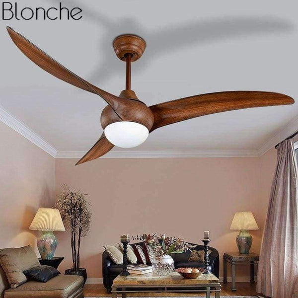 Planet Gates Black Vintage 42inch LED Ceiling Fan with Lights Remote Control for Living Room Bedroom Home Industrial Wooden Ceiling Fan Lamp 220V