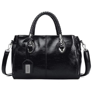 Brand Vintage Oil WAX Leather Womens Hand bags Designers Luxury Handbags Women Shoulder Bags