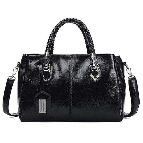 Brand Vintage Oil WAX Leather Womens Hand bags Designers Luxury Handbags Women Shoulder Bags